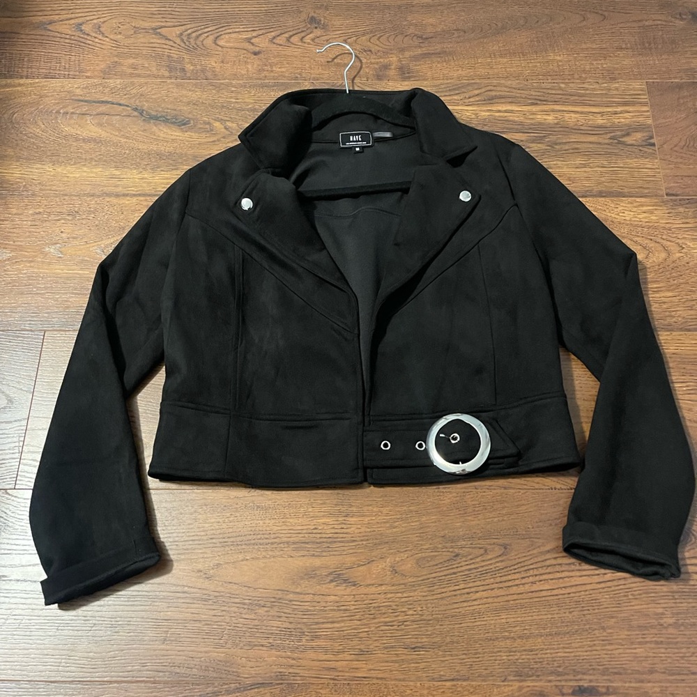 Suede moto jacket
